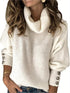 Damen High-Neck Pullover – Übergröße lässiger Langarm-Pullover